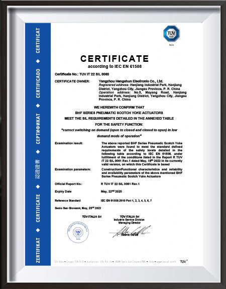 TUV IT 22 SIL 0060-BHF